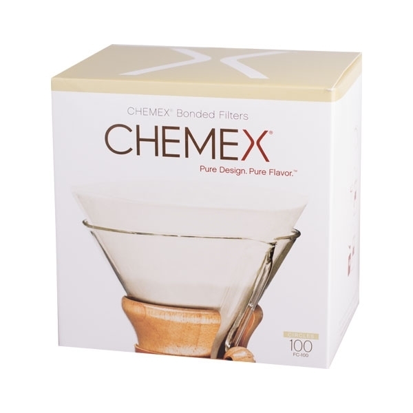 Apvalūs popieriniai filtrai kavinukui Chemex, 100vnt.
