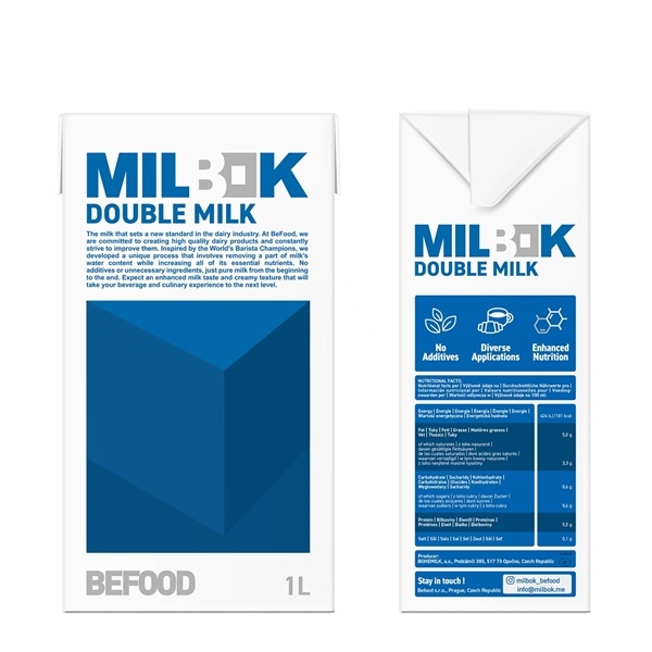 Dvigubas barista pienas Milbok, 1L, 12vnt.
