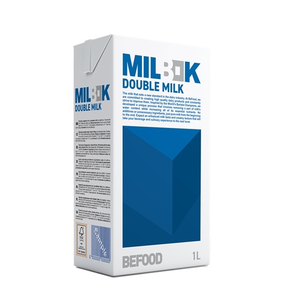 Dvigubas barista pienas Milbok, 1L, 12vnt.