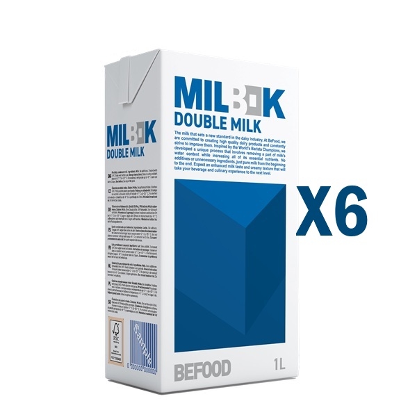 Dvigubas barista pienas Milbok, 1L, 6vnt.