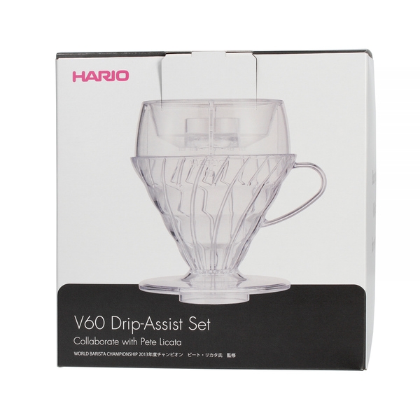 Kavinukas Hario V60 su priedu Drip Assist