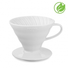 Kavinukas Hario V60-02 Bloom, baltas su filtrais