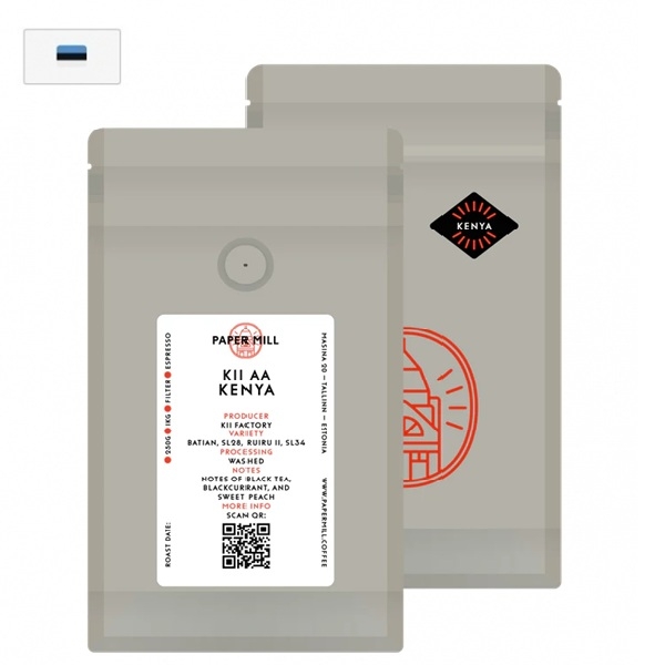 Kavos pupelės Paper Mill Kenya, 250g