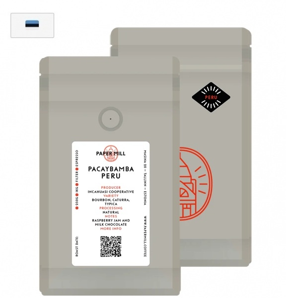 Kavos pupelės Paper Mill Peru, 250g