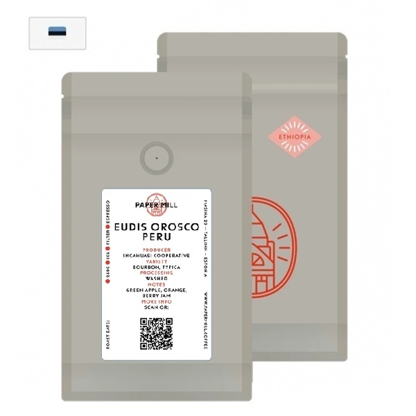 Kavos pupelės Paper Mill Peru, 250g