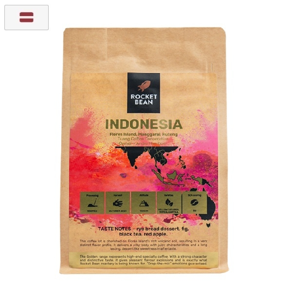Kavos pupelės Rocket Bean Indonesia, 200g