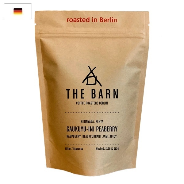 Kavos pupelės THE BARN Kenya Peaberry, 250g