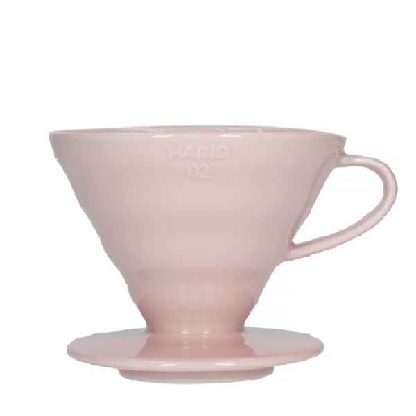 Keraminis kavinukas Hario V60-02, rožinis