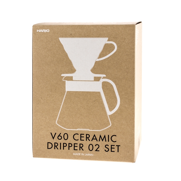 Keraminis komplektas Hario V60-02 baltas 0.6L