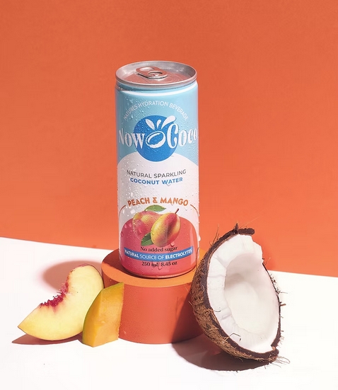 Kokosų vanduo Peach and Mango, 12vnt.