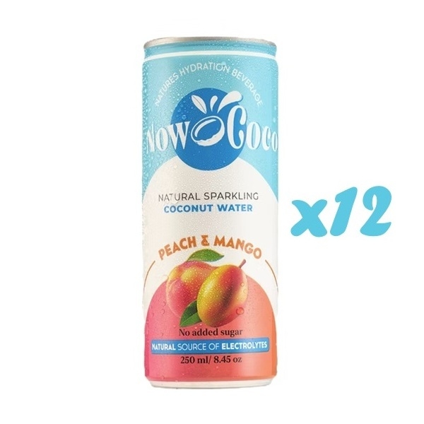 Kokosų vanduo Peach and Mango, 12vnt.