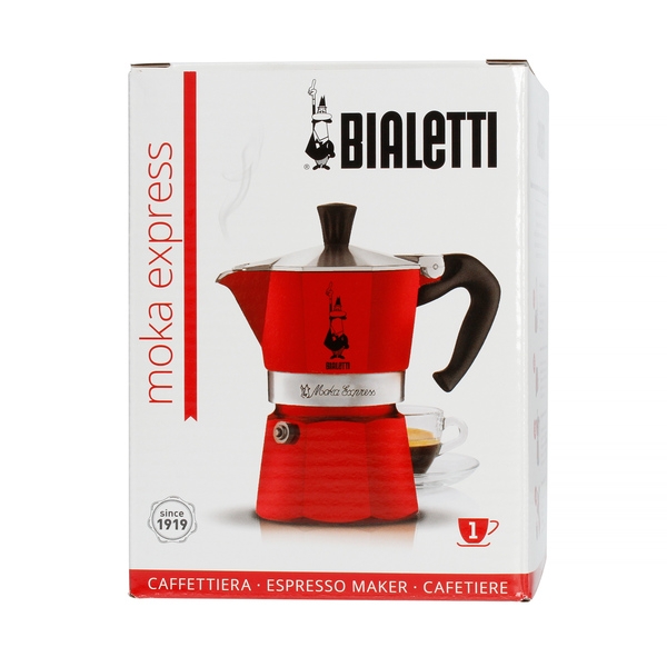 Moka kavinukas Bialetti Express Red, 60ml 1p.