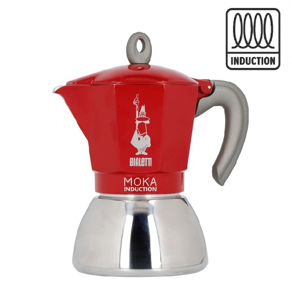 Moka kavinukas Bialetti Induction Red, 280ml 6p.