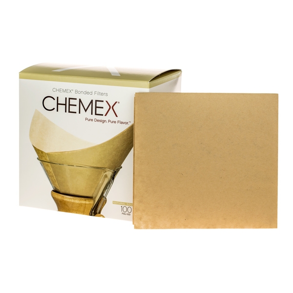 Popieriniai filtrai Chemex Square, rudi 100vnt.