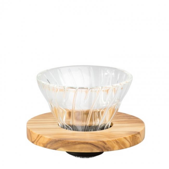 Stiklinis kavinukas Hario V60-01, Olive Wood