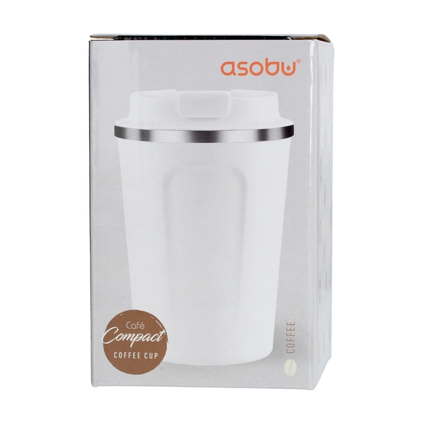 Termo puodelis Asobu Compact, baltas 380ml