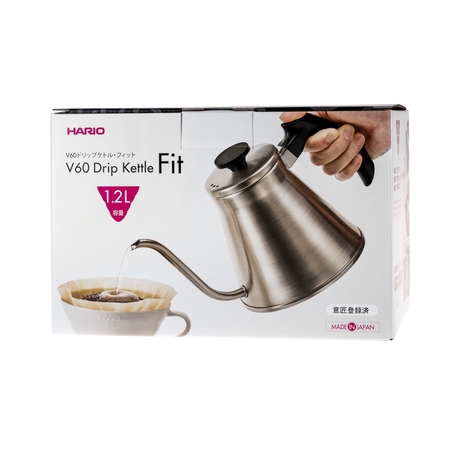 Virdulys Hario Fit V60 Drip Kettle, sidabrinis 1.2L